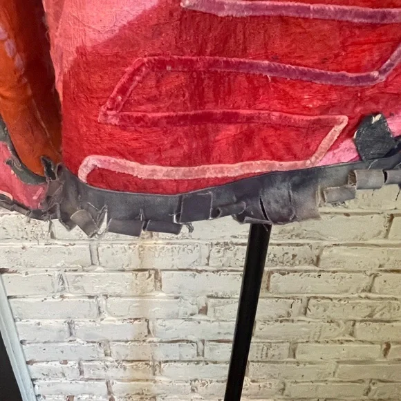 Artistic Pink and Gray Women's Blazer - Picture 7 of 9